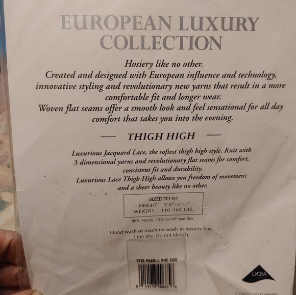 NIP European Luxury Collection Thigh High Stockings - Picture 3 of 5
